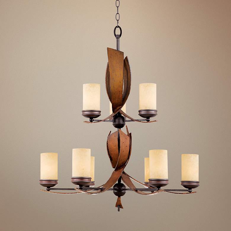 Image 1 Varaluz Aizen Collection 30" Wide 2-Tier Chandelier