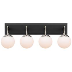 Varaluz Allie 30 1/4"W Black and Nickel 4-Light Bath Light