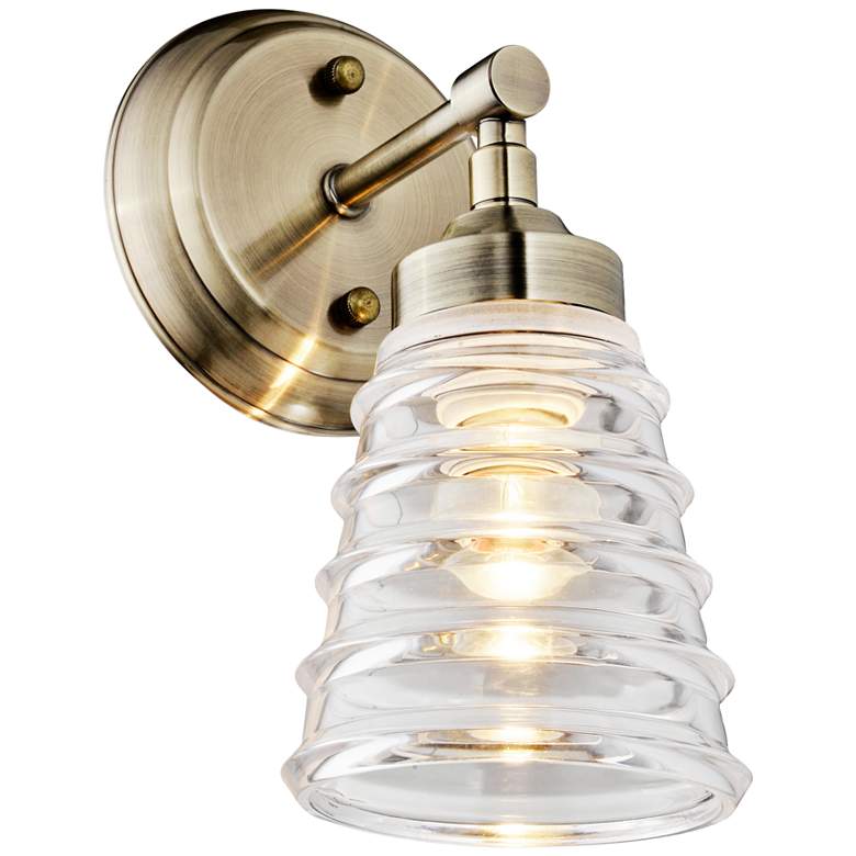 Image 2 Varaluz Amherst 11" High Antique Brass Wall Sconce