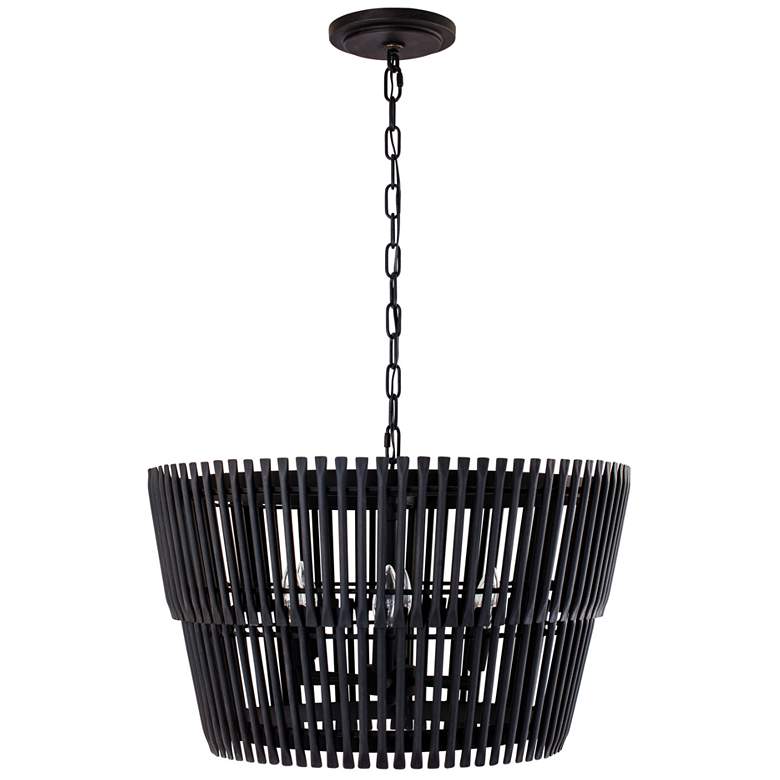 Image 3 Varaluz Apollo 24" Wide 6-Light Modern Carbon Black Pendant more views