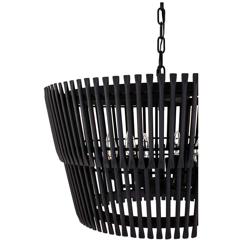 Image 4 Varaluz Apollo 24" Wide 6-Light Modern Carbon Black Pendant more views