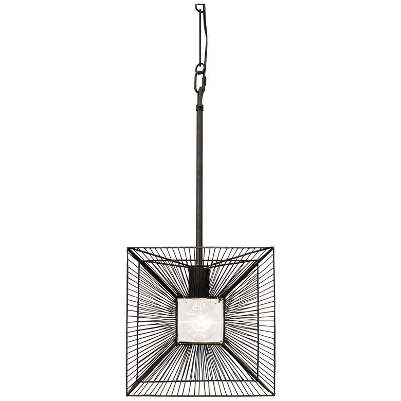 Image 1 Varaluz Arcade 10" Wide Carbon Square Mini Pendant