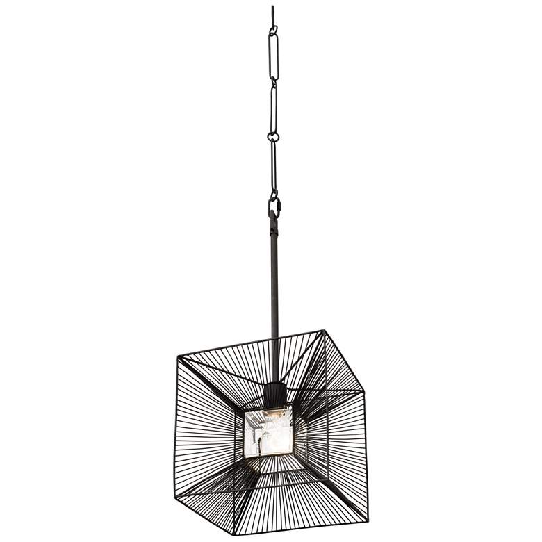 Image 2 Varaluz Arcade 10" Wide Carbon Square Mini Pendant more views