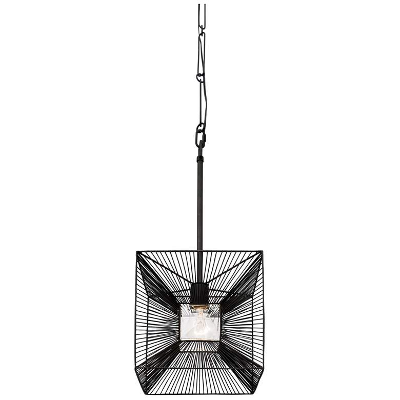 Image 3 Varaluz Arcade 10" Wide Carbon Square Mini Pendant more views