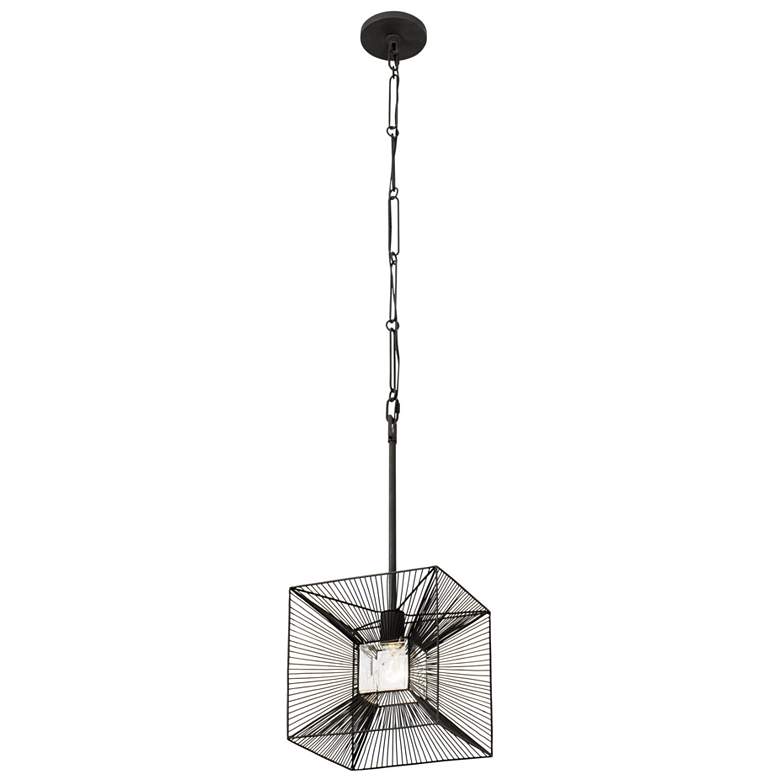 Image 4 Varaluz Arcade 10" Wide Carbon Square Mini Pendant more views