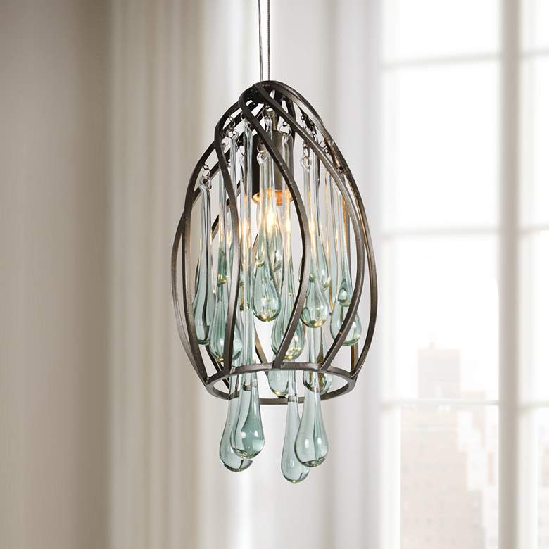 Image 1 Varaluz Area-51 Modern 14 1/2" High Glass Mini Pendant Light