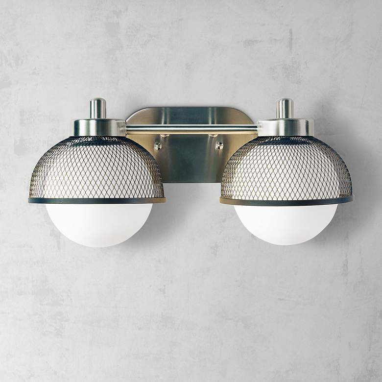 Image 1 Varaluz Aris 17 3/4" Wide Brushed Nickel Bath Light