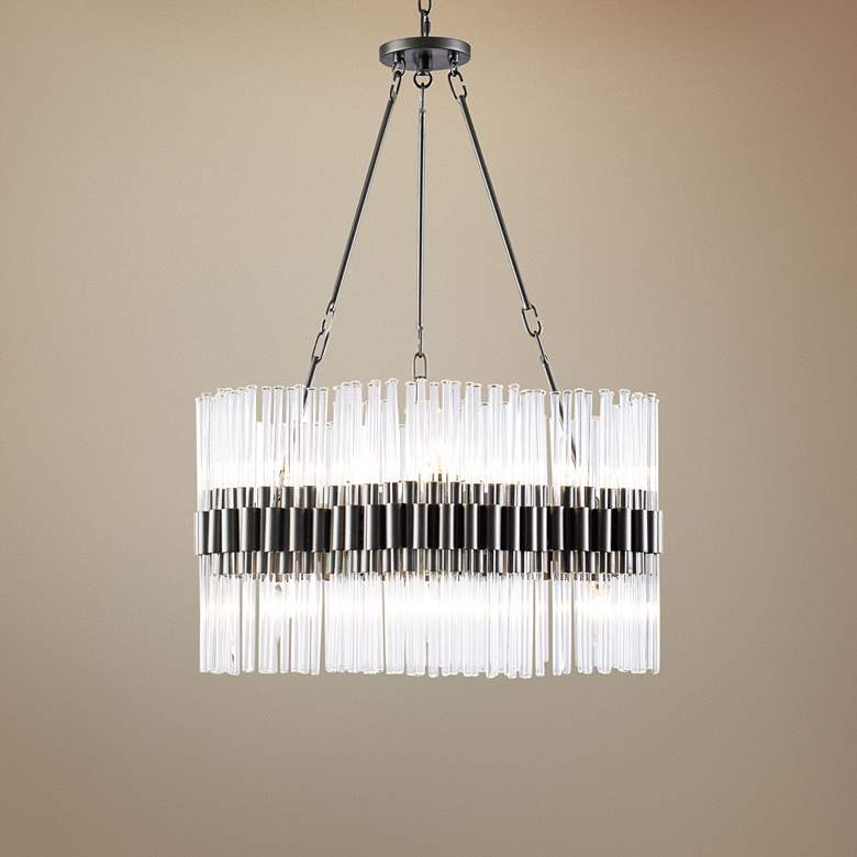 Image 1 Varaluz Astrid 20" Wide New Bronze and Crystal Chandelier