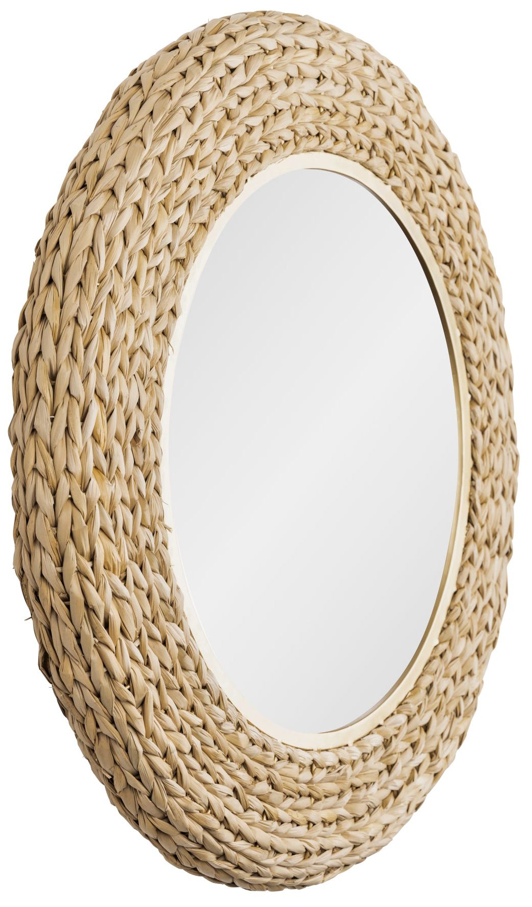 Image 2 Varaluz Athena Natural Seagrass 30 1/4" Round Wall Mirror more views