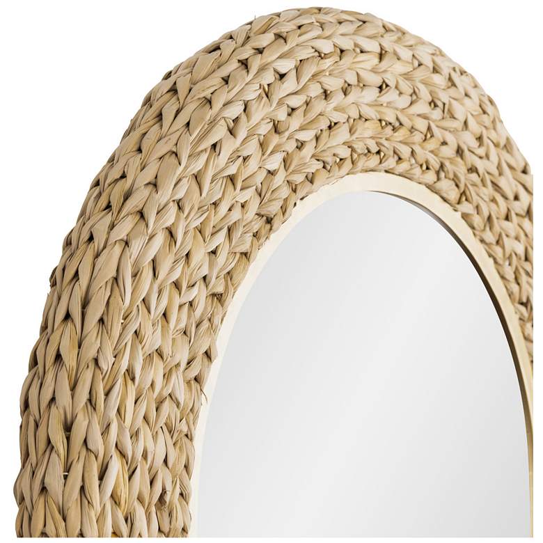 Image 4 Varaluz Athena Natural Seagrass 30 1/4" Round Wall Mirror more views