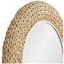 4_Varaluz Athena Natural Seagrass 30 1/4" Round Wall Mirror more views