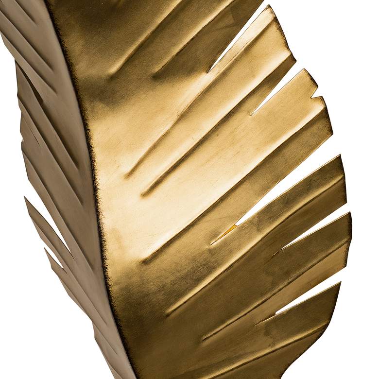 Image 2 Varaluz Banana Leaf 17 inch High Tropical Gold 2-Light Wall Sconce more views