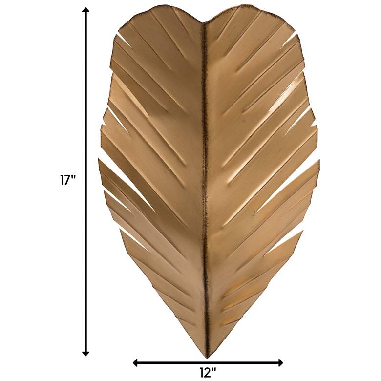 Image 5 Varaluz Banana Leaf 17" High Tropical Gold 2-Light Wall Sconce more views