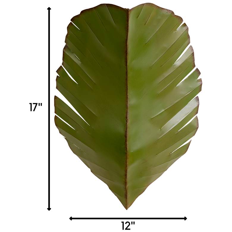 Image 5 Varaluz Banana Leaf 17" High Tropical Green 2-Light Wall Sconce more views