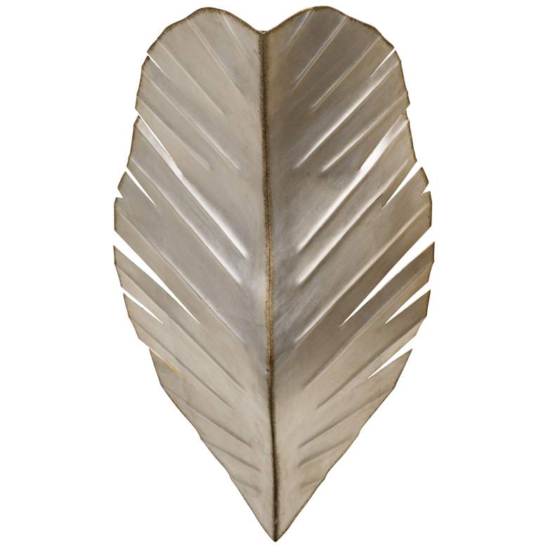 Image 1 Varaluz Banana Leaf 17 inch High Tropical Silver Wall Sconce