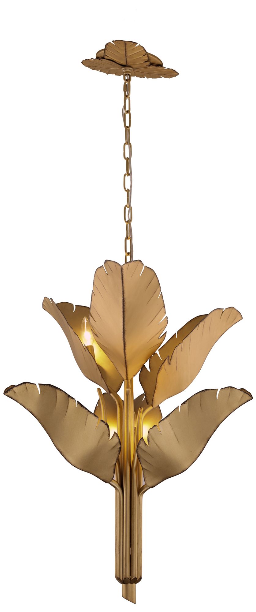 Image 2 Varaluz Banana Leaf 25" Wide Gold Metal Chandelier more views