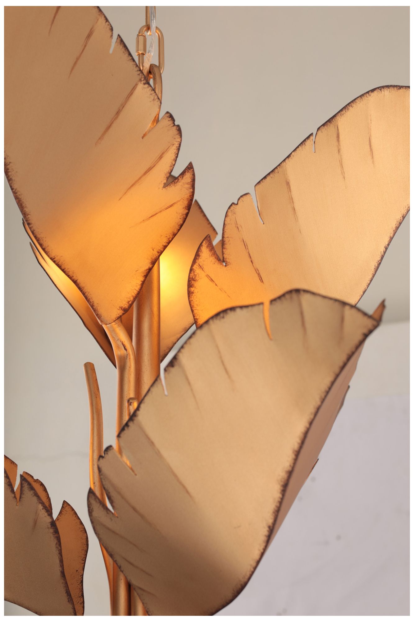 Image 7 Varaluz Banana Leaf 25" Wide Gold Metal Chandelier more views