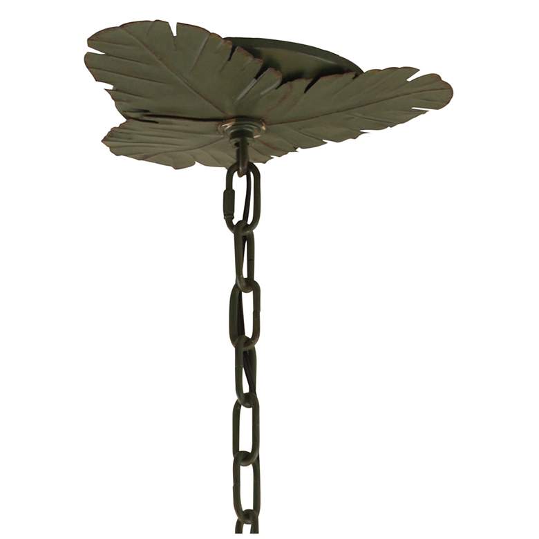 Image 4 Varaluz Banana Leaf 25" Wide Natural Green Metal Chandelier more views