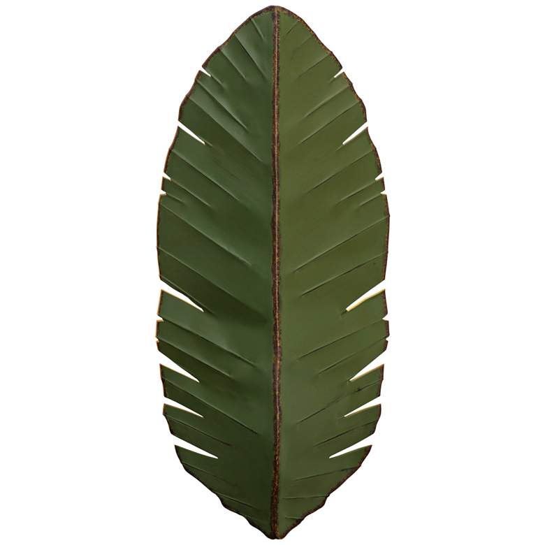 Image 1 Varaluz Banana Leaf 26" High Natural Green 3-Light Wall Sconce