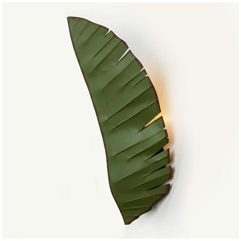 Image 1 Varaluz Banana Leaf 26" High Natural Green 3-Light Wall Sconce