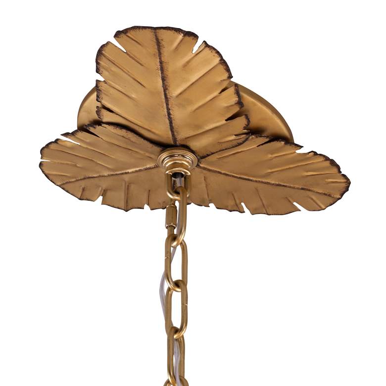Image 3 Varaluz Banana Leaf 35" Wide Gold Metal Chandelier more views