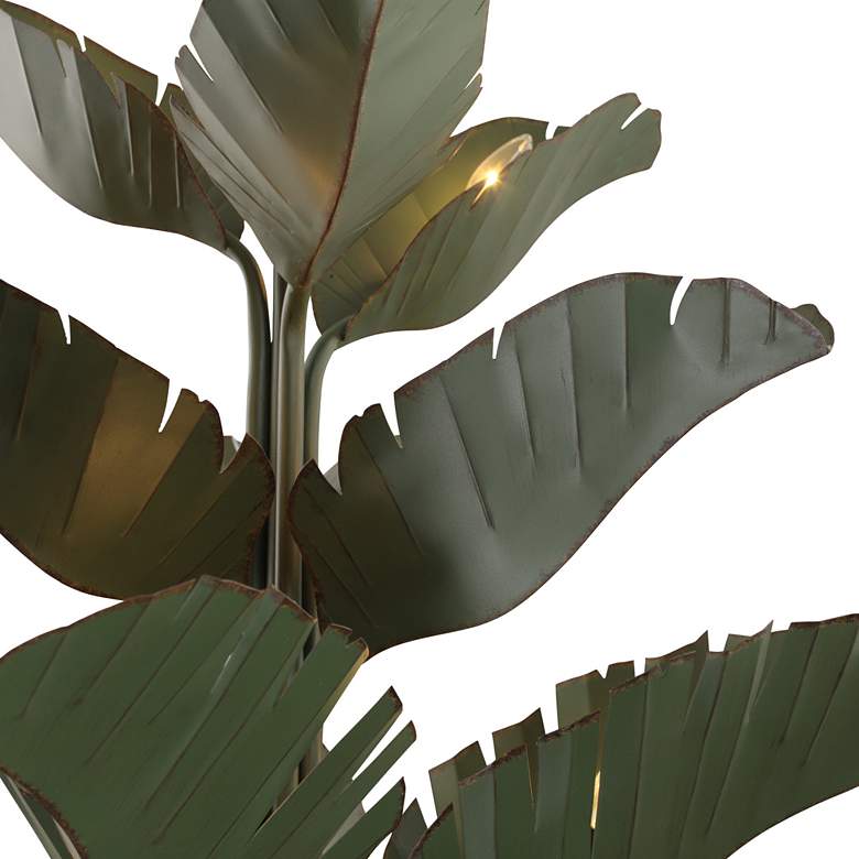 Image 2 Varaluz Banana Leaf 35" Wide Natural Green Metal Chandelier more views