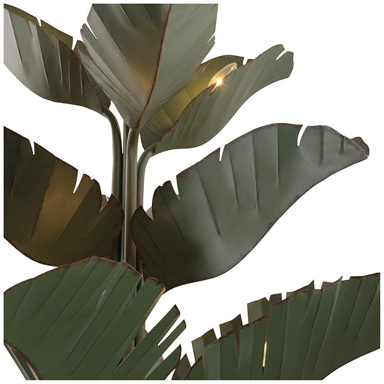 Image 2 Varaluz Banana Leaf 35 inch Wide Natural Green Metal Chandelier more views