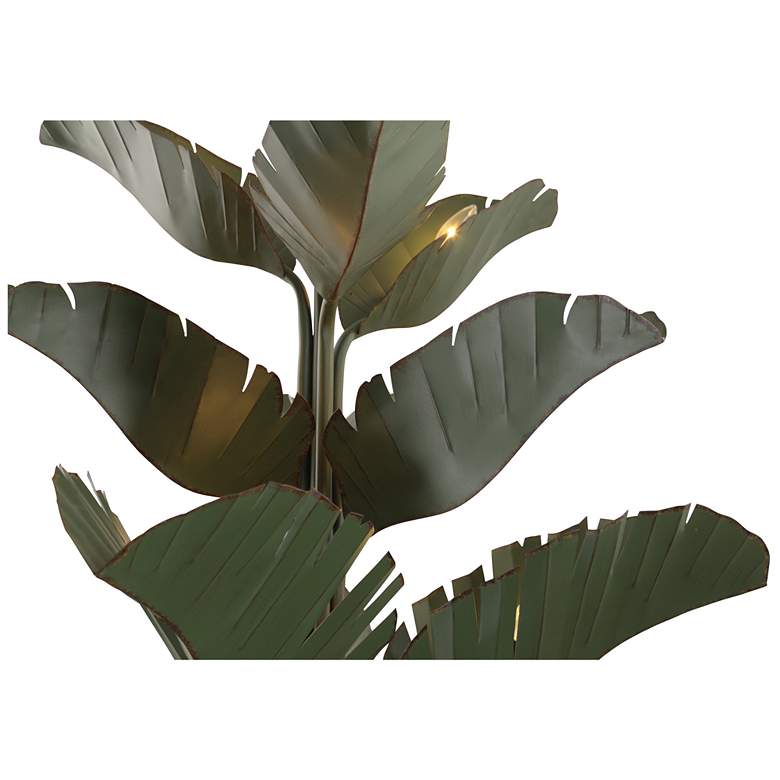 Image 6 Varaluz Banana Leaf 35" Wide Natural Green Metal Chandelier more views