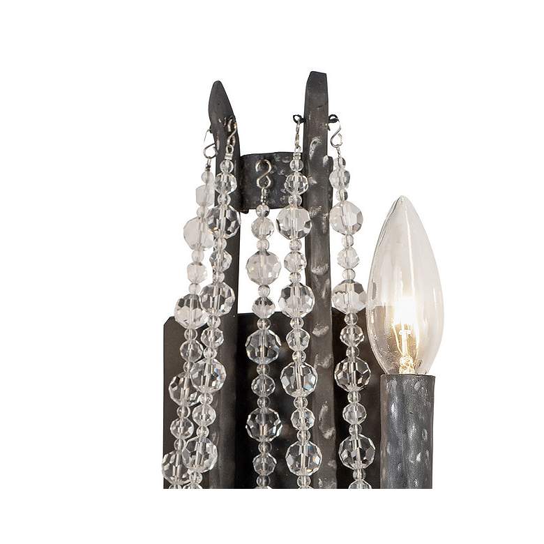 Image 2 Varaluz Barcelona 15 inch High Onyx Crystal 2-Light Wall Sconce more views