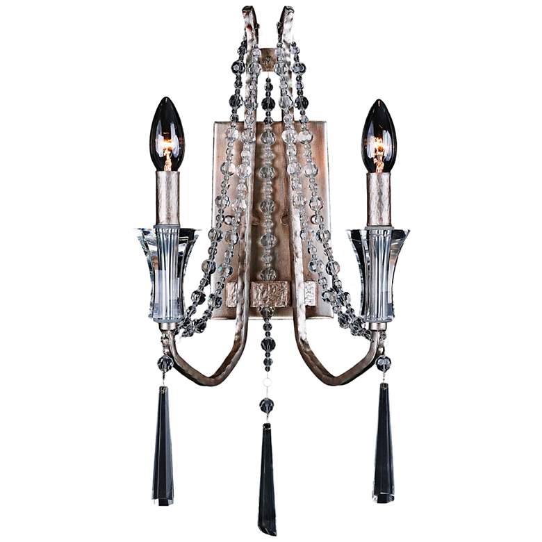 Image 1 Varaluz Barcelona 15"H Transcend Silver 2-Light Wall Sconce