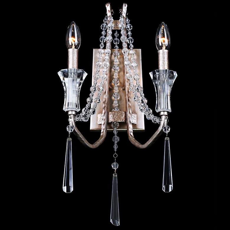 Image 2 Varaluz Barcelona 15"H Transcend Silver 2-Light Wall Sconce more views