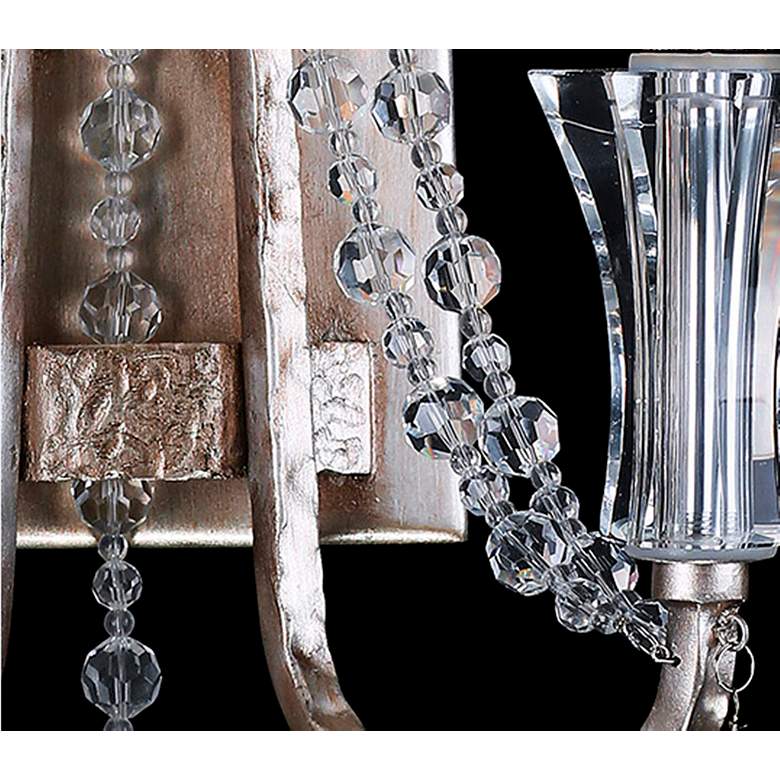 Image 3 Varaluz Barcelona 15"H Transcend Silver 2-Light Wall Sconce more views