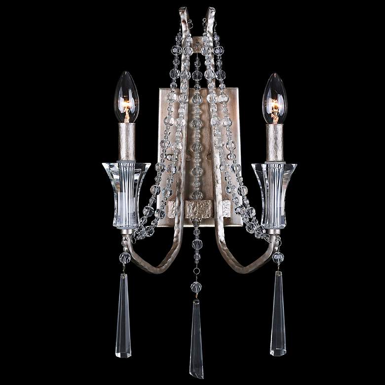 Image 4 Varaluz Barcelona 15"H Transcend Silver 2-Light Wall Sconce more views