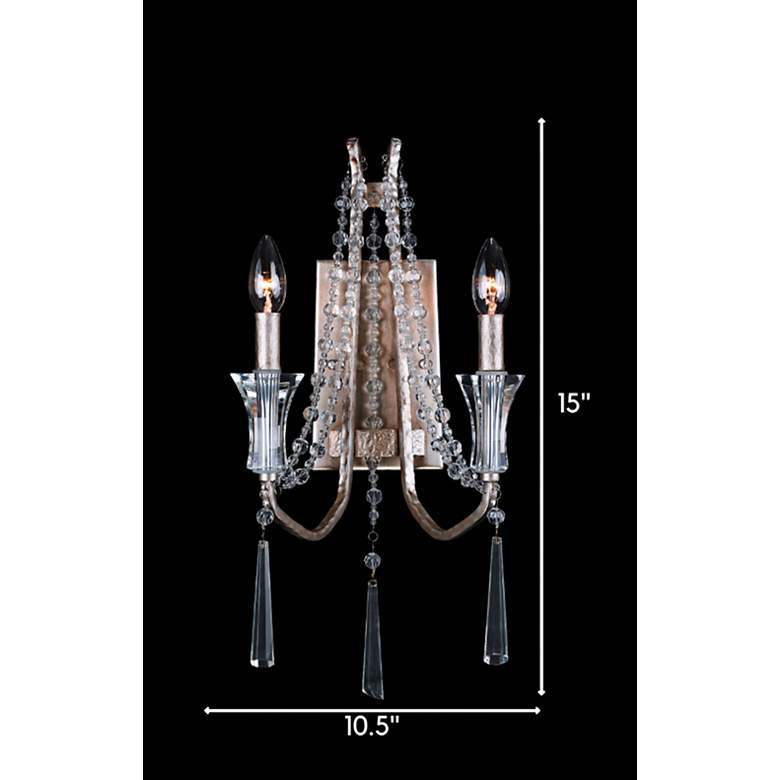 Image 5 Varaluz Barcelona 15"H Transcend Silver 2-Light Wall Sconce more views