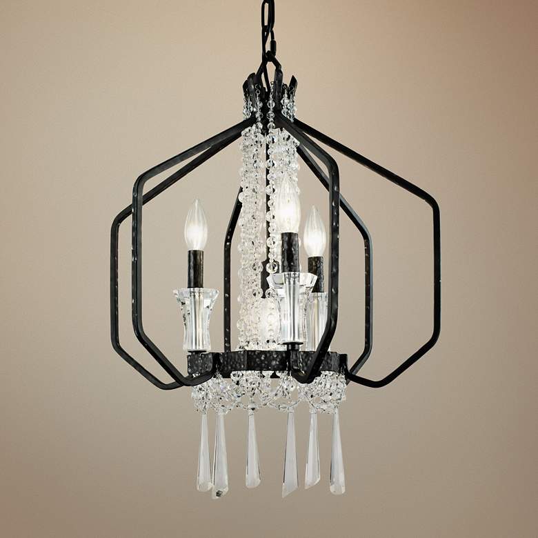 Image 1 Varaluz Barcelona 18"W Onyx 4-Light Crystal Pendant Light