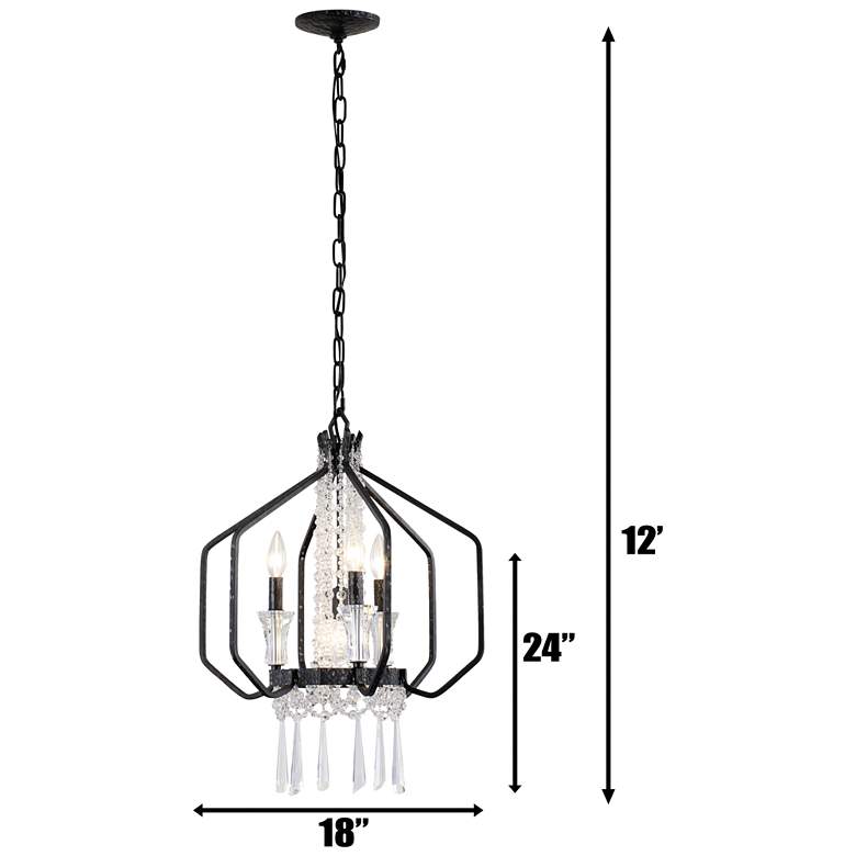 Image 6 Varaluz Barcelona 18"W Onyx 4-Light Crystal Pendant Light more views