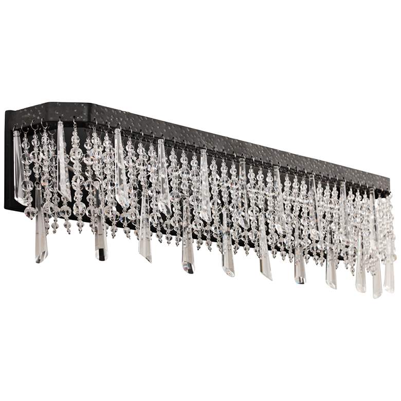 Image 1 Varaluz Barcelona 27" Wide Onyx Crystal 4-Light Bath Light