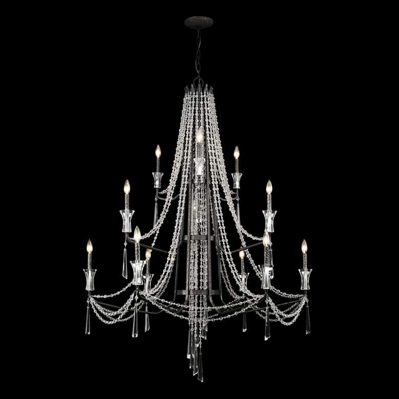 Image 2 Varaluz Barcelona 44" Wide Onyx Crystal 12-Light Chandelier more views