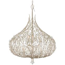 Varaluz Bask 32" Wide Gold Dust Crystal Pendant Light