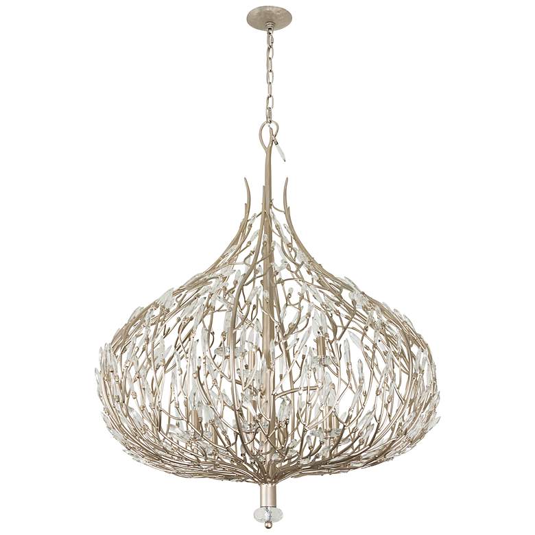 Image 4 Varaluz Bask 32" Wide Gold Dust Crystal Pendant Light more views