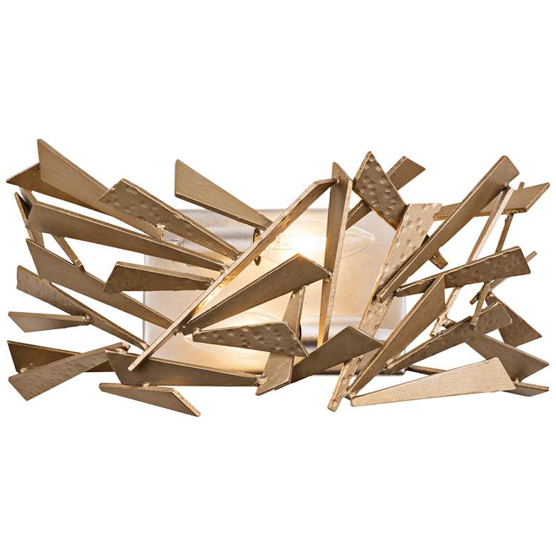 Image 1 Varaluz Bermuda 8" High Silver and Champagne Mist 2-Light Wall Sconce