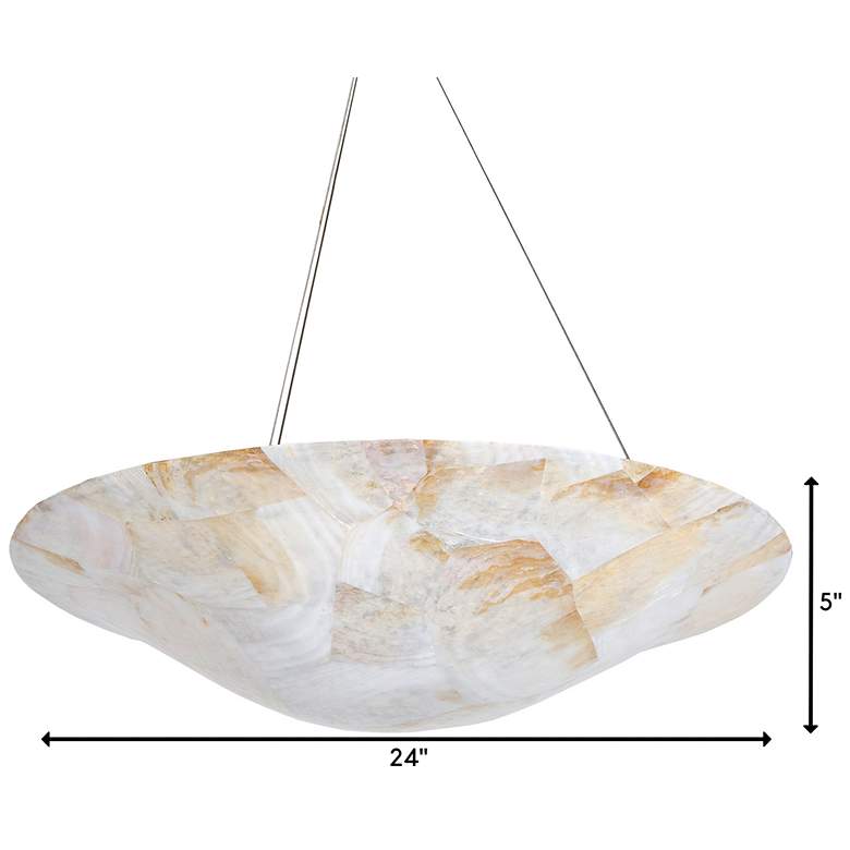 Image 4 Varaluz Big 24 inch Wide Kabebe Shell Chandelier more views