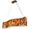 Varaluz Big 48"W Chocolate Tiger Shell Linear Chandelier