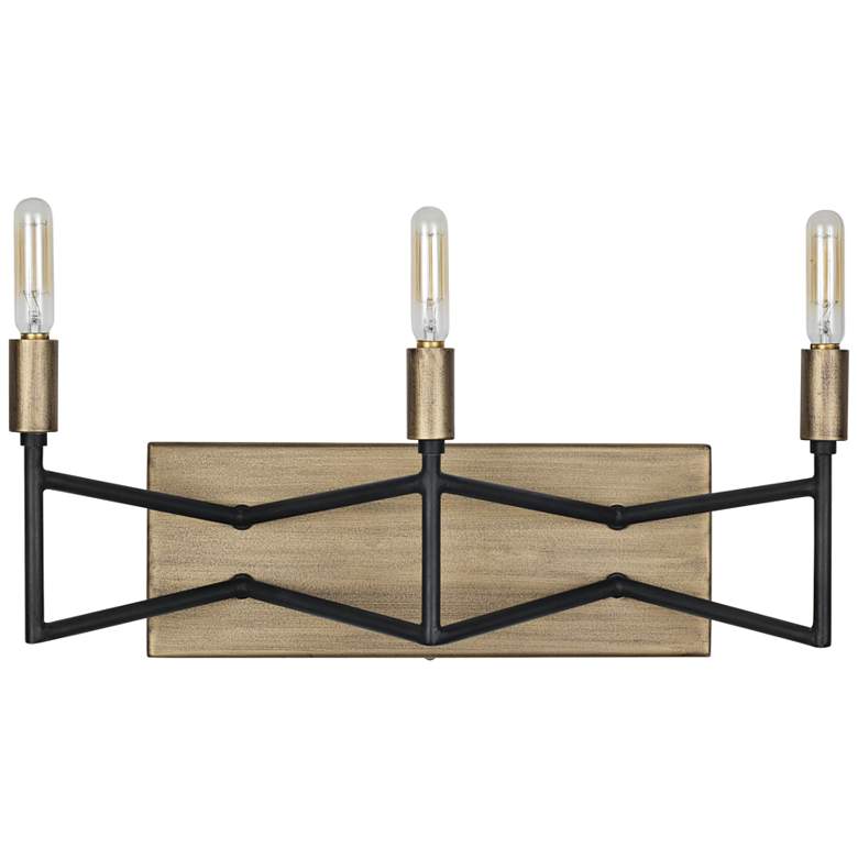 Image 1 Varaluz Bodie 17" Wide 3-Light Havana Gold and Carbon Bath Light