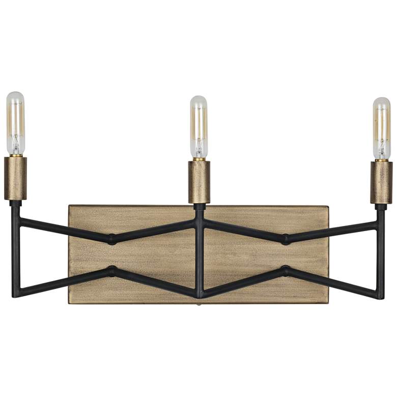 Image 1 Varaluz Bodie 17 inch Wide 3-Light Havana Gold and Carbon Bath Light