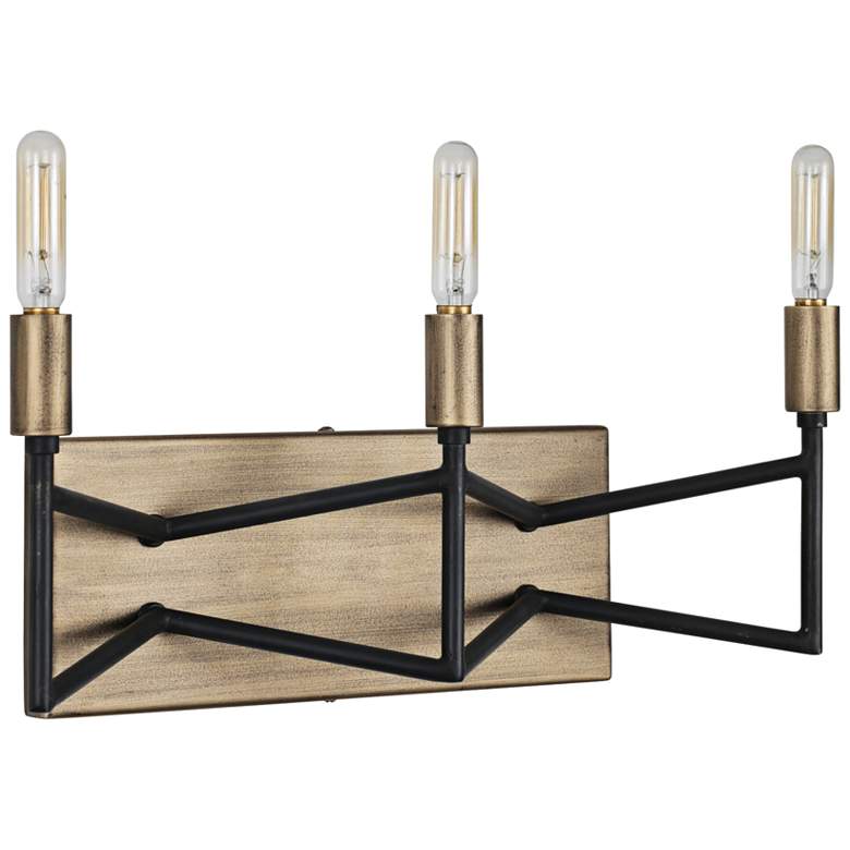 Image 2 Varaluz Bodie 17" Wide 3-Light Havana Gold and Carbon Bath Light more views