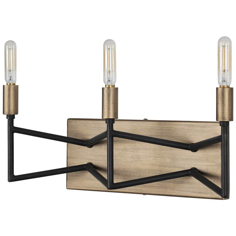 Image 3 Varaluz Bodie 17" Wide 3-Light Havana Gold and Carbon Bath Light more views