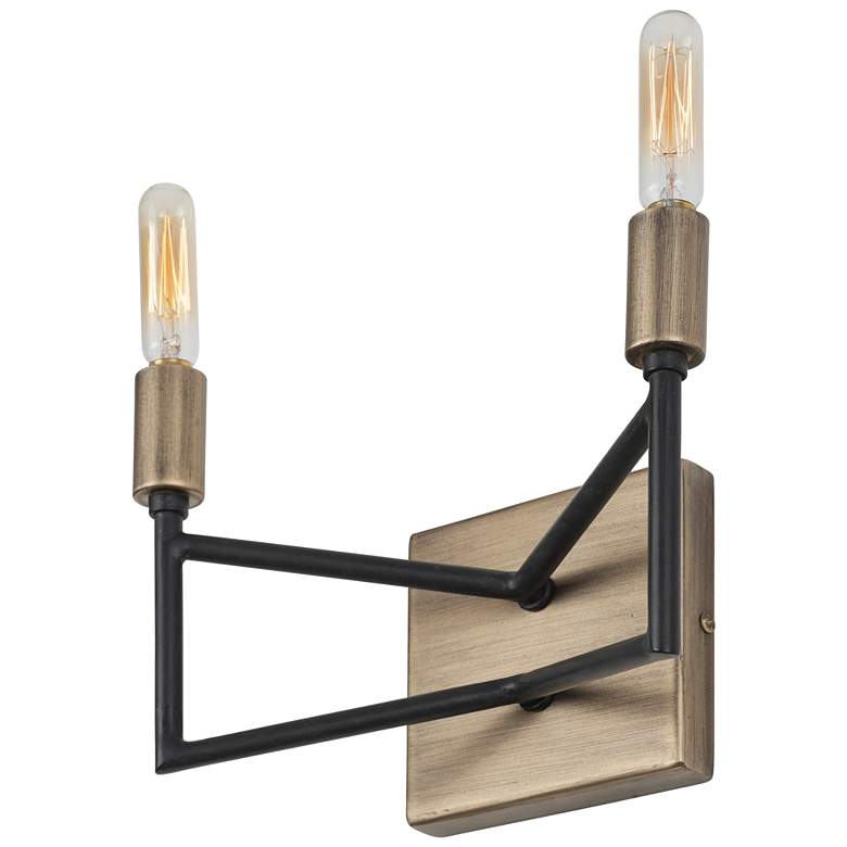 Image 4 Varaluz Bodie 6" High 2-Light Havana Gold and Carbon Sconce more views