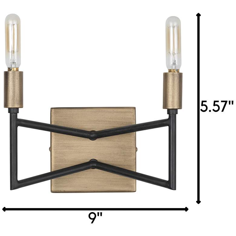 Image 5 Varaluz Bodie 6" High 2-Light Havana Gold and Carbon Sconce more views