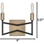 5_Varaluz Bodie 6" High 2-Light Havana Gold and Carbon Sconce more views